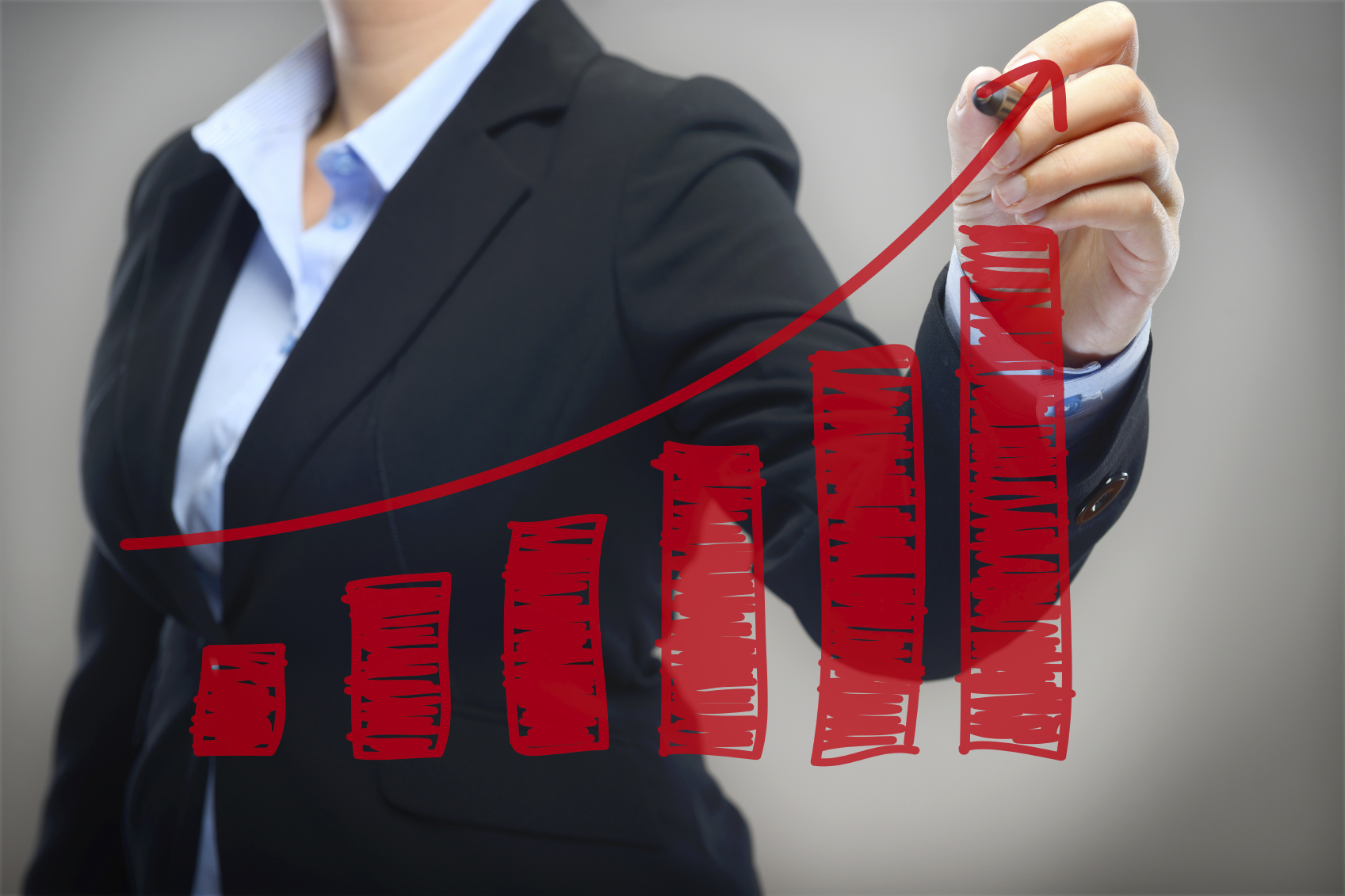 Advisor charting a business's growth trajectory